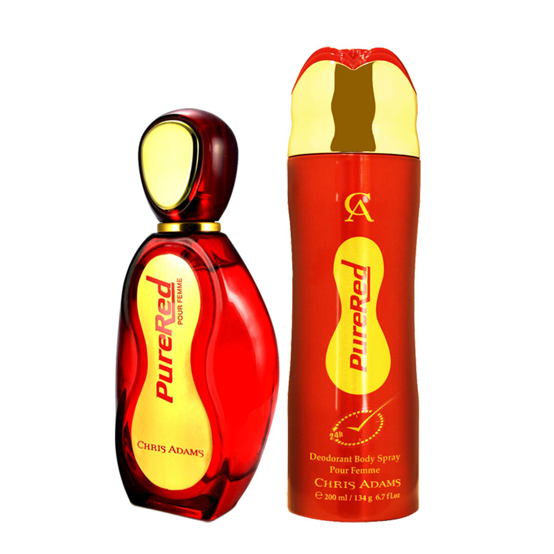 Chris Adams Pure Red EDP For Women 100ML Set