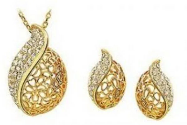 18K Gold Plated Acacia Leaf Jewelry Set - MA-203