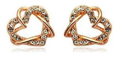 18K Gold Plated Austrian Crystal Heart Jewelry Set  - MA-233