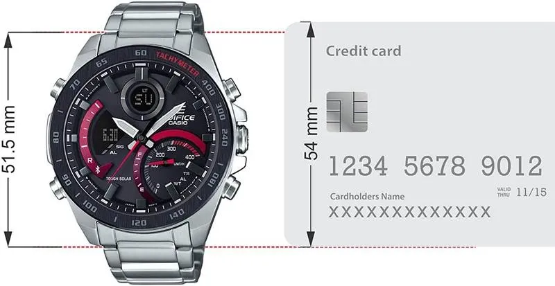 Casio Analog-Digital Black Dial Men Watch-ECB-900DB-1ADR (EX499)