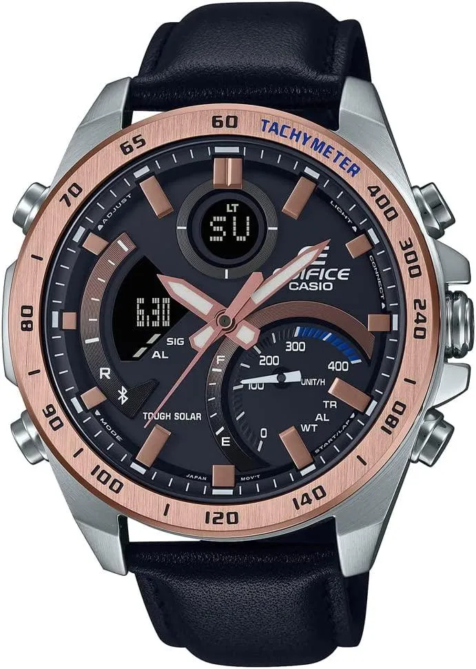 Casio Analog-Digital Men's Watch color series, Gold, strap