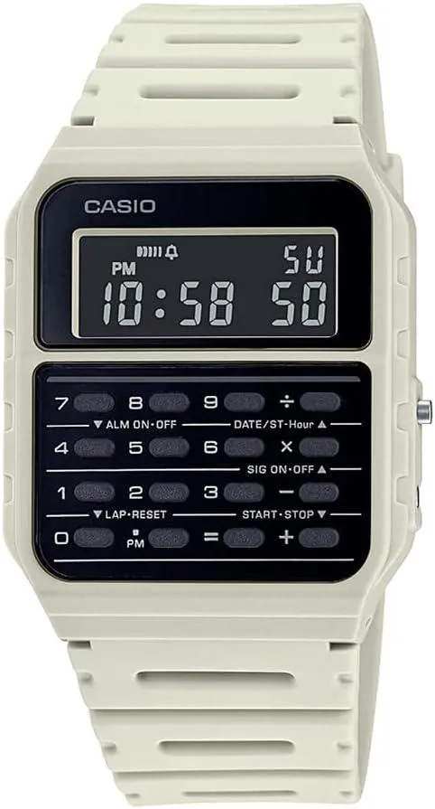 Casio Ca-53Wf-8B Calculator Beige Digital Men's Watch