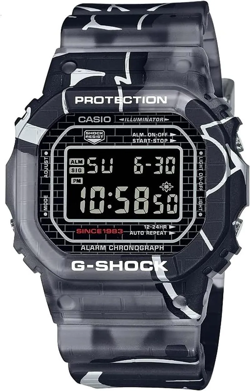 Casio Digital Dial Men Watch, Black/Multicolor, strap