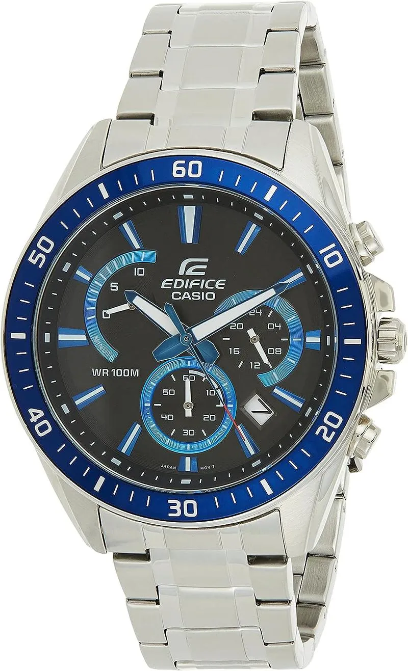 Casio EdifICE Men Multi Dial Stainless Steel Chronograph Watch