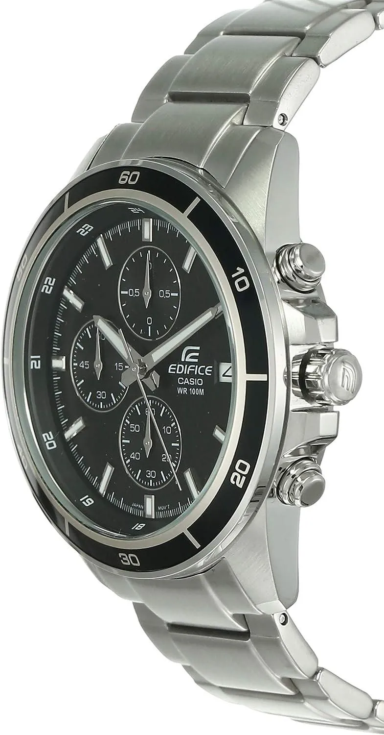 Casio EdifICE Men Quartz Watch, Chronograph Display and Stainless Steel Strap