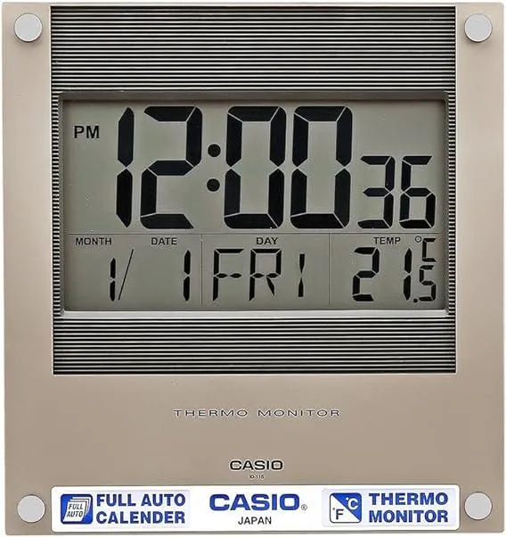 Casio ID-11S-1DF Digital Wall Clock Grey