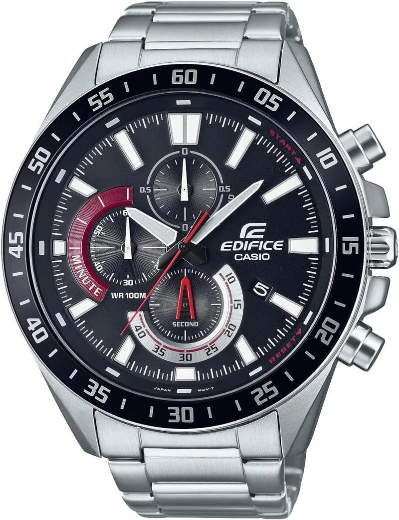 Casio Men Chronograph Quartz WATCH EdifICE, Silver/Black, EFV-620D-1A4VUEF