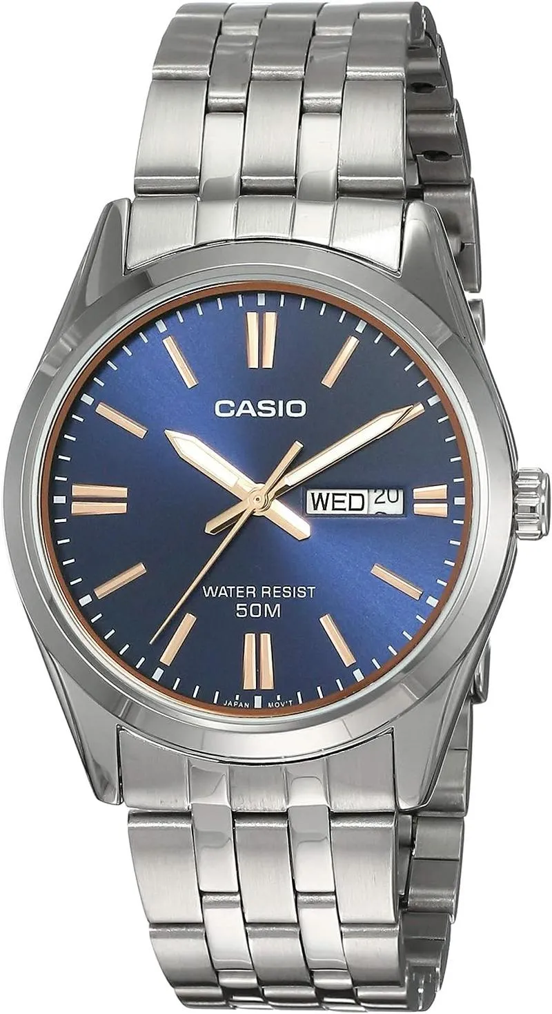 Casio Men Quartz WATCH, Analog Display And Stainless Steel Strap Mtp-1335D-2A2Vdf