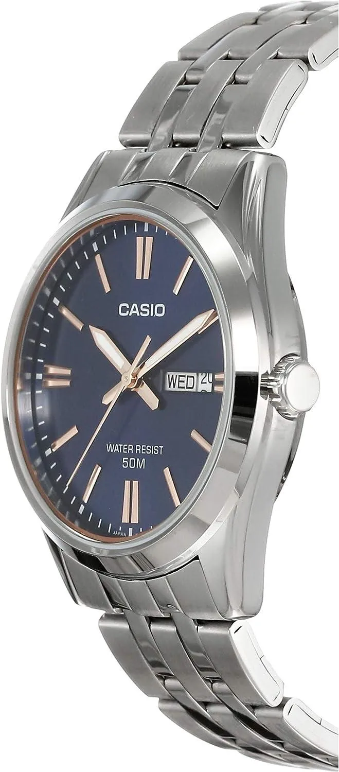 Casio Men Quartz WATCH, Analog Display And Stainless Steel Strap Mtp-1335D-2A2Vdf