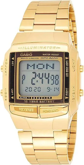 Casio Men's Gold Digital Stainless Steel Strap Watch