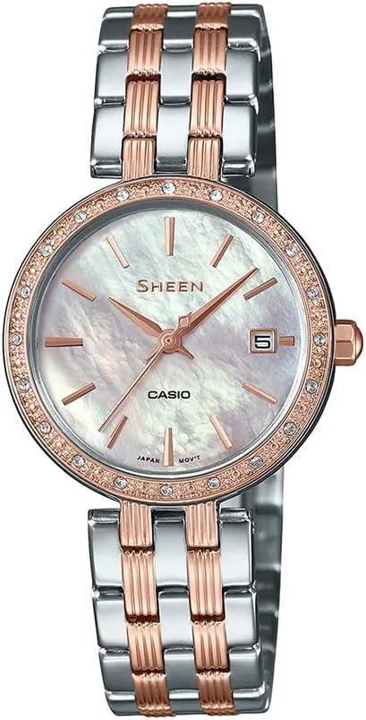 Casio Sheen SHE-4060SG-7AUDF Stainless Steel Band Analog Wrist WATCH for Women