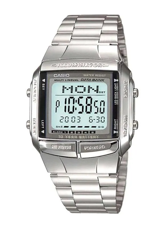 Casio Vintage Digital Watch for Men with Stainless Steel Band