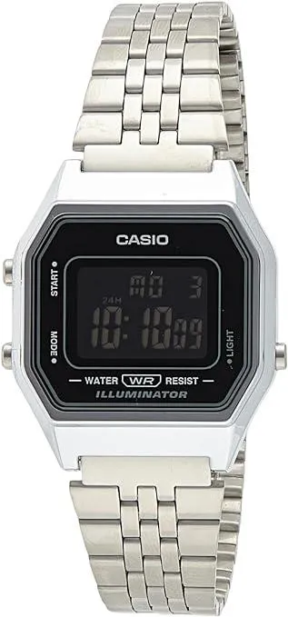 Casio Women's Digital Dial Stainless Steel Watch