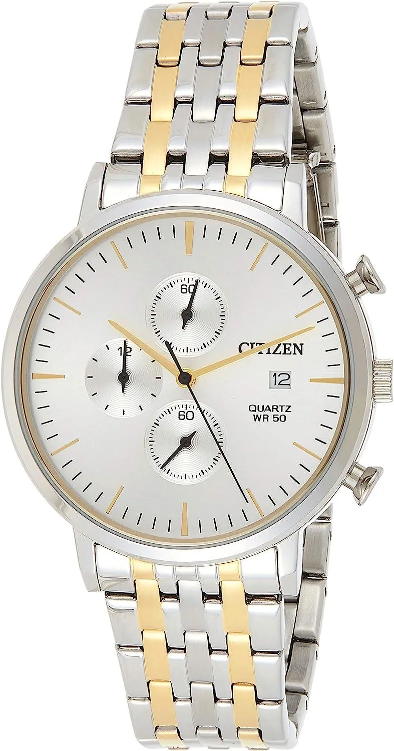 Citizen Casual Watch For Men Analog Stainless Steel - AN3614-54A, White