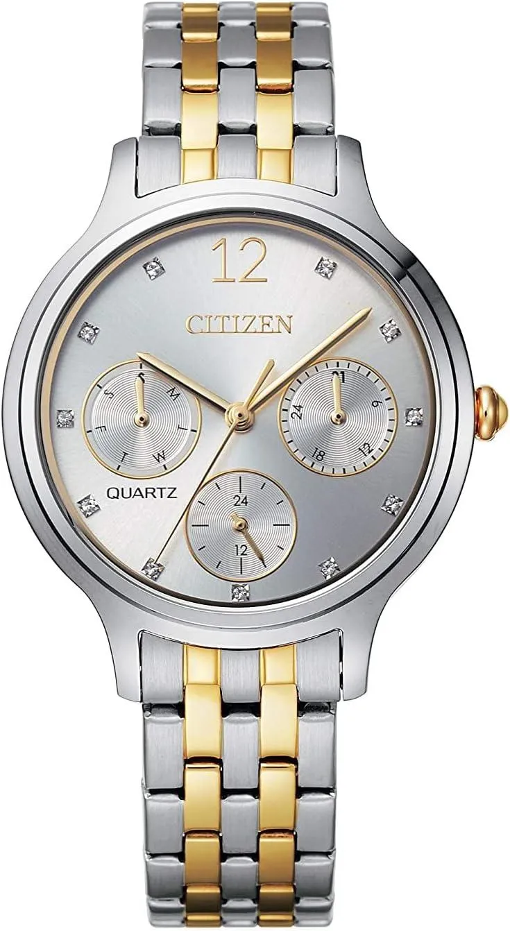 Citizen Women's Quartz Stainless Steel Strap, Multicolor, 14 Casual Watch (Model: ED8184-51A)