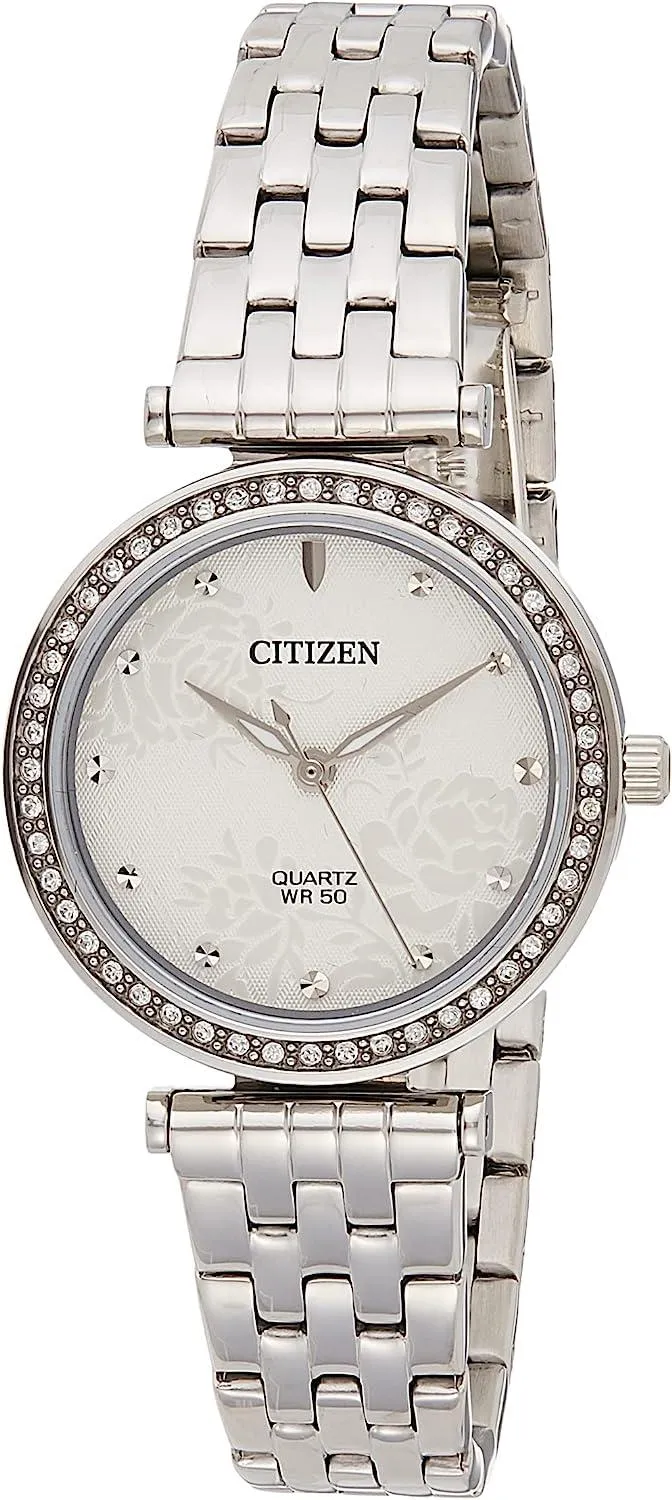 Citizen Womens Quartz Watch, Analog Display And Stainless Steel Strap - ER0211-52A