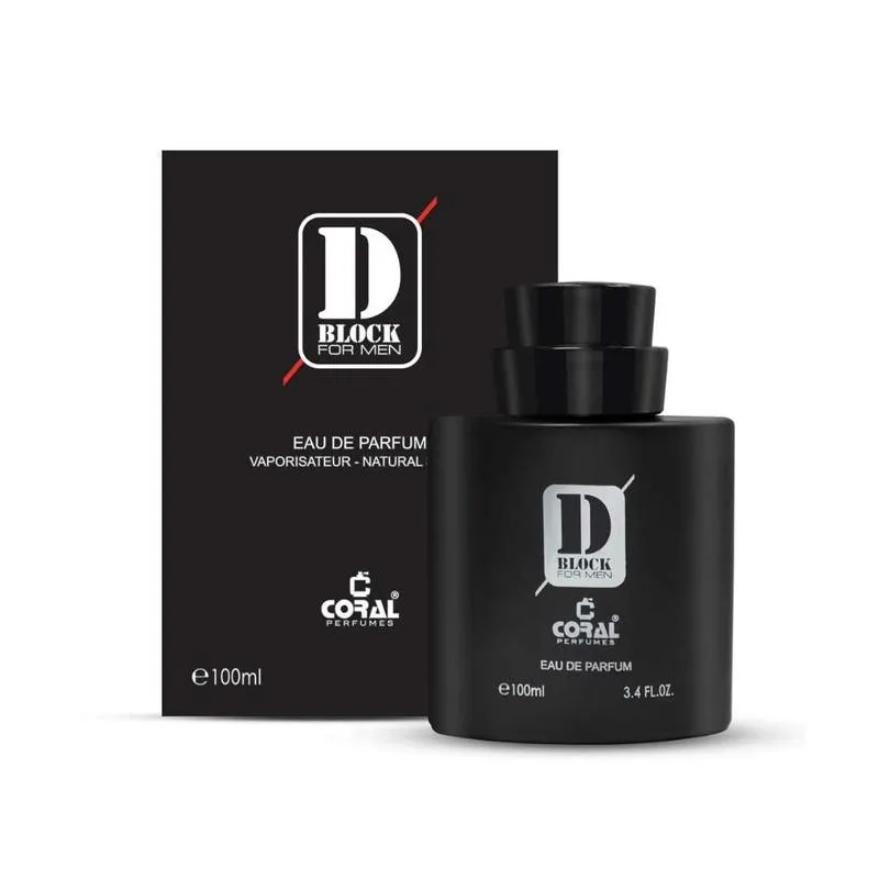 Coral D Block Black EDP For Men 100ML