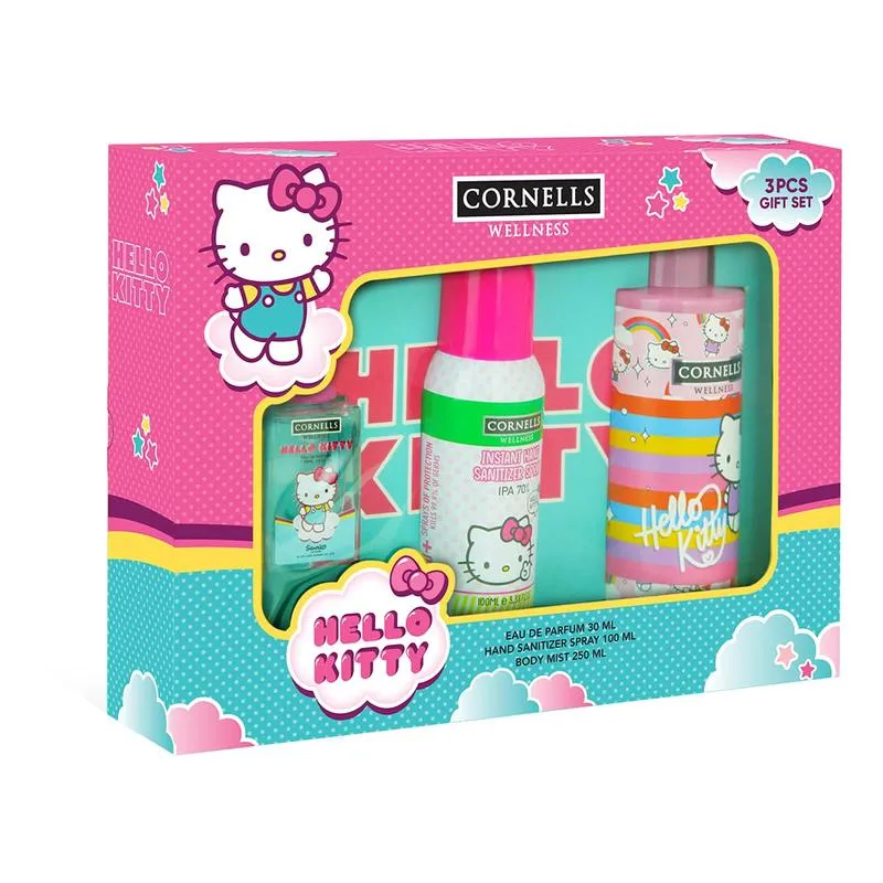 Cornells Hello Kitty Cartoon 3 Piece Gift Set for Kids