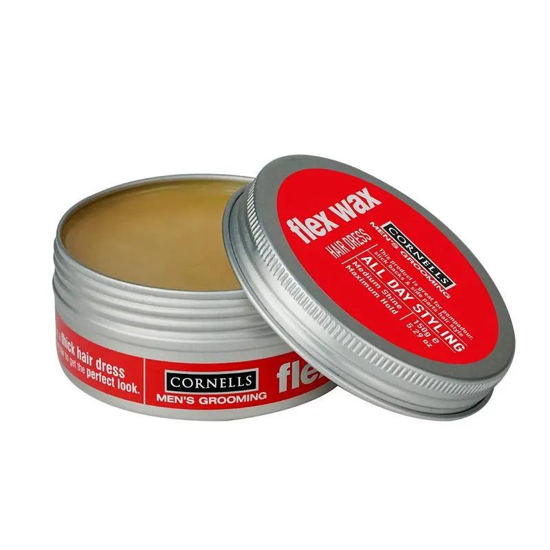 Cornells Mens Flex Wax Hair Dress All Day Styling Perfect Haircare 150g