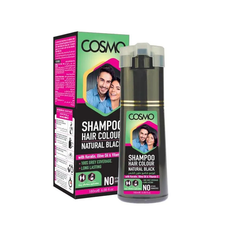 Cosmo Hair Colour Black Shampoo 180ML