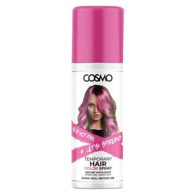 Cosmo Temporary Neon Hot Pink Hair Color Spray 100ML