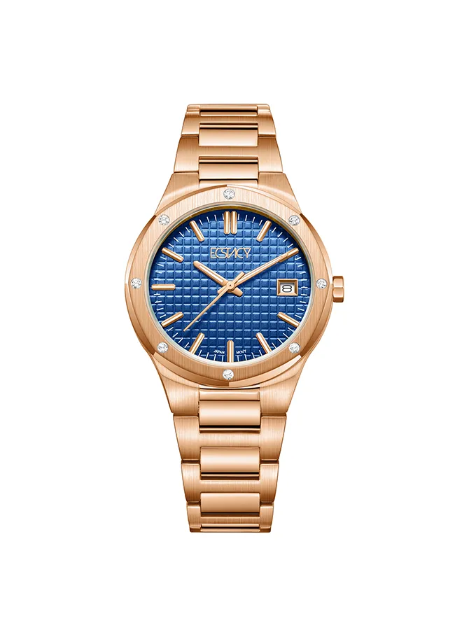 ECSTACY Women's Analog Blue Dial Watch - E23509-RBKN