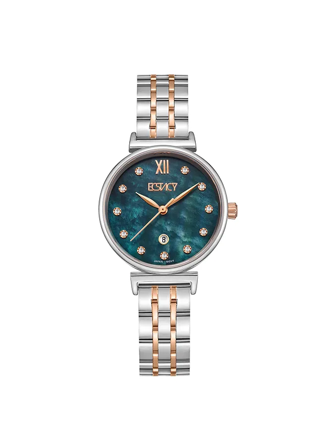 ECSTACY Women's Analog Blue MOP Dial Watch - E23506-KBKMN