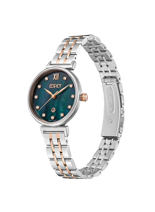 ECSTACY Women's Analog Blue MOP Dial Watch - E23506-KBKMN