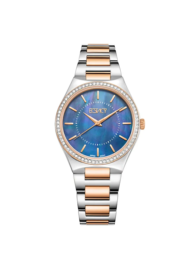 ECSTACY Women's Analog Blue MOP Dial Watch - E23507-KBKMN