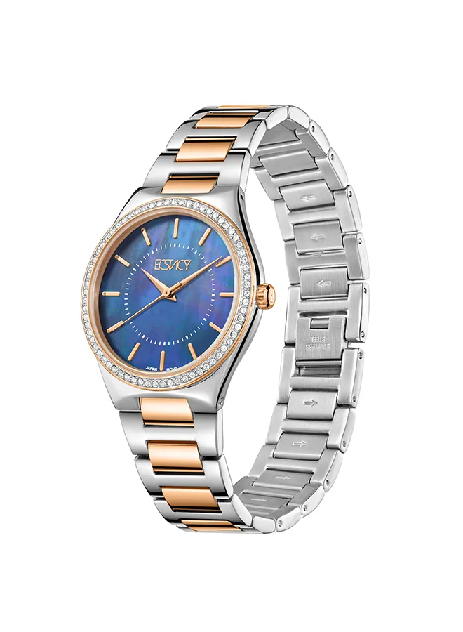 ECSTACY Women's Analog Blue MOP Dial Watch - E23507-KBKMN