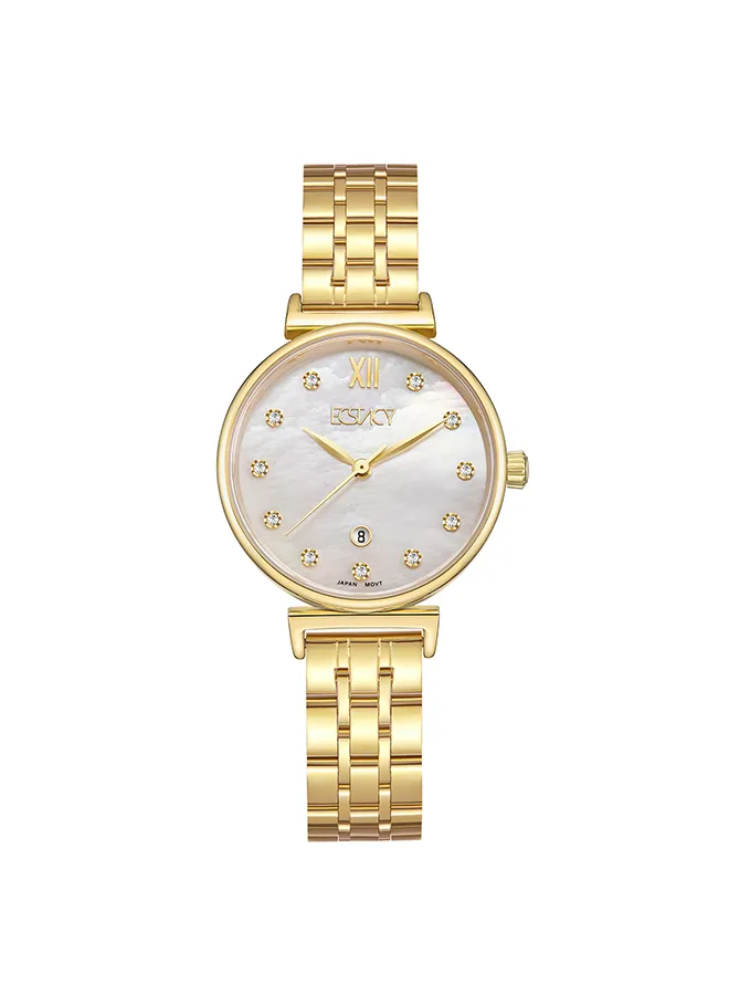 ECSTACY Women's Analog MOP Dial Watch - E23506-GBGM