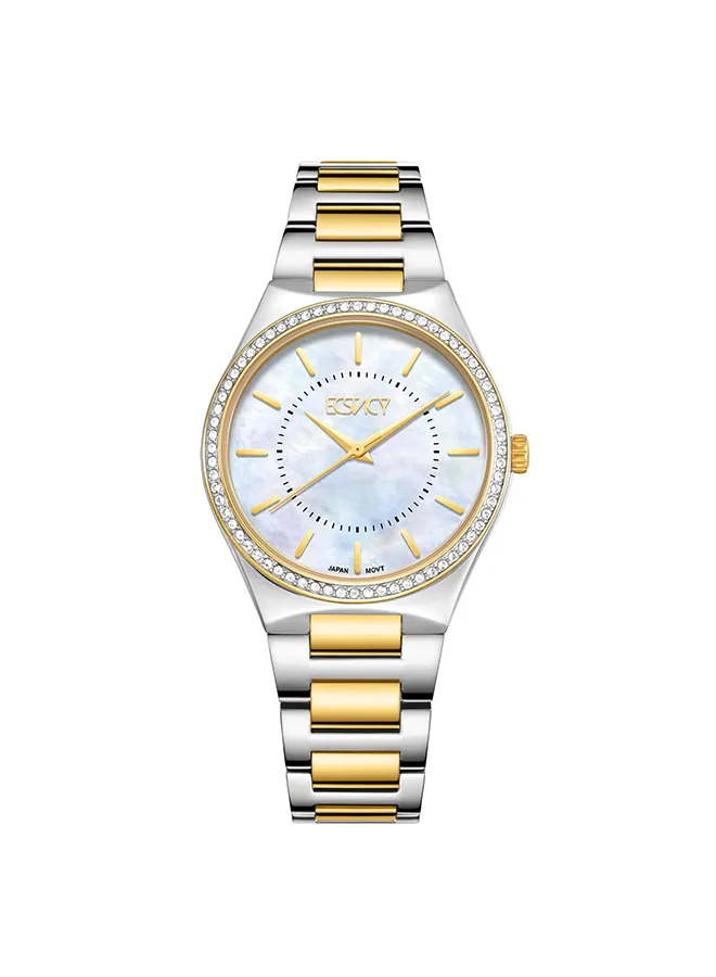 ECSTACY Women's Analog MOP Dial Watch - E23507-TBTM