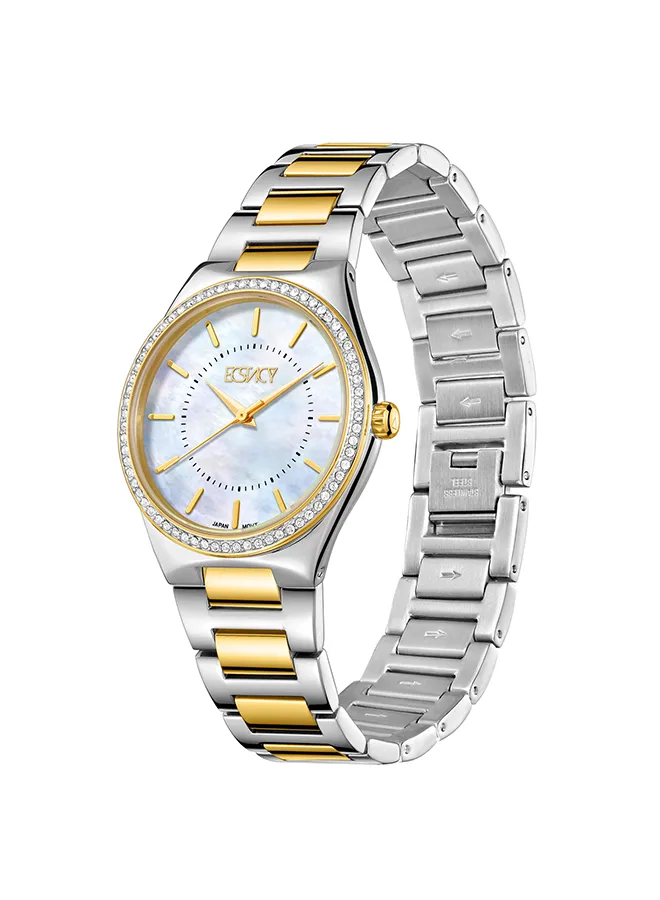 ECSTACY Women's Analog MOP Dial Watch - E23507-TBTM