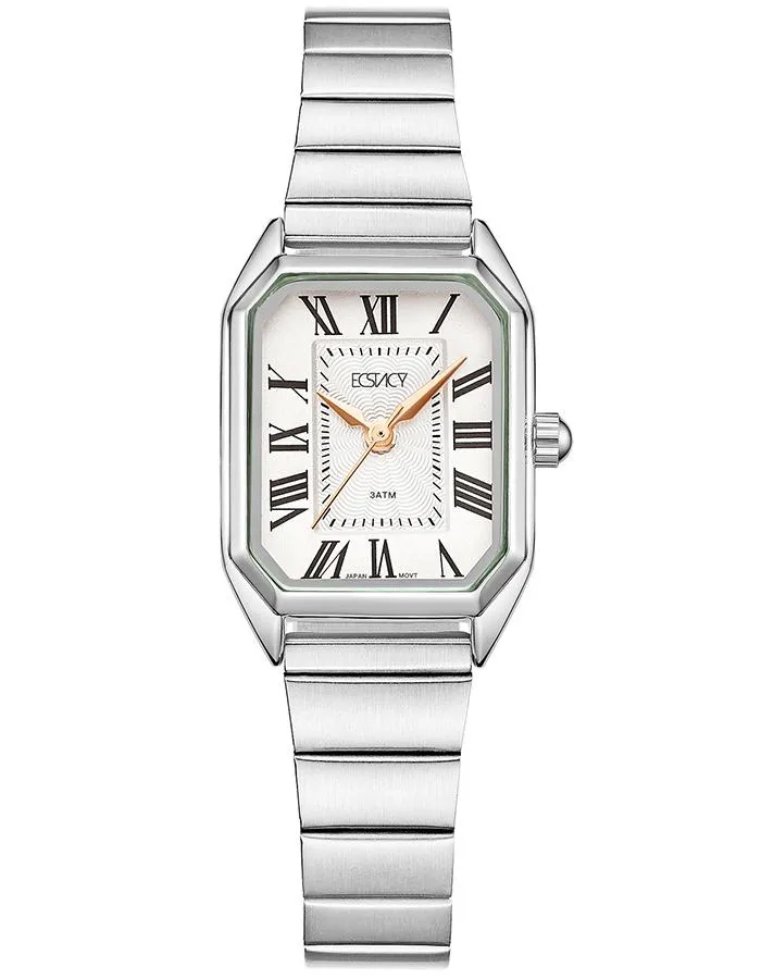 ECSTACY Women's Analog White Dial Watch - E22506-SBSW