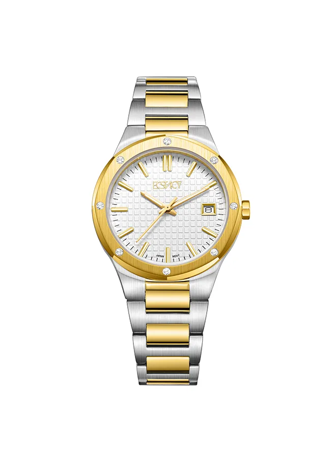 ECSTACY Women's Analog White Dial Watch - E23509-TBTW