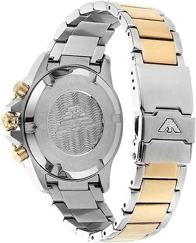Emporio Armani Men's Chronograph, Stainless Steel Watch, 43mm case siz