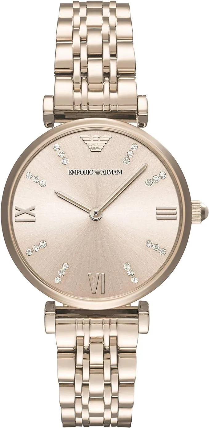 Emporio Armani Womens Stainless Steel TwoHand Dress Watch