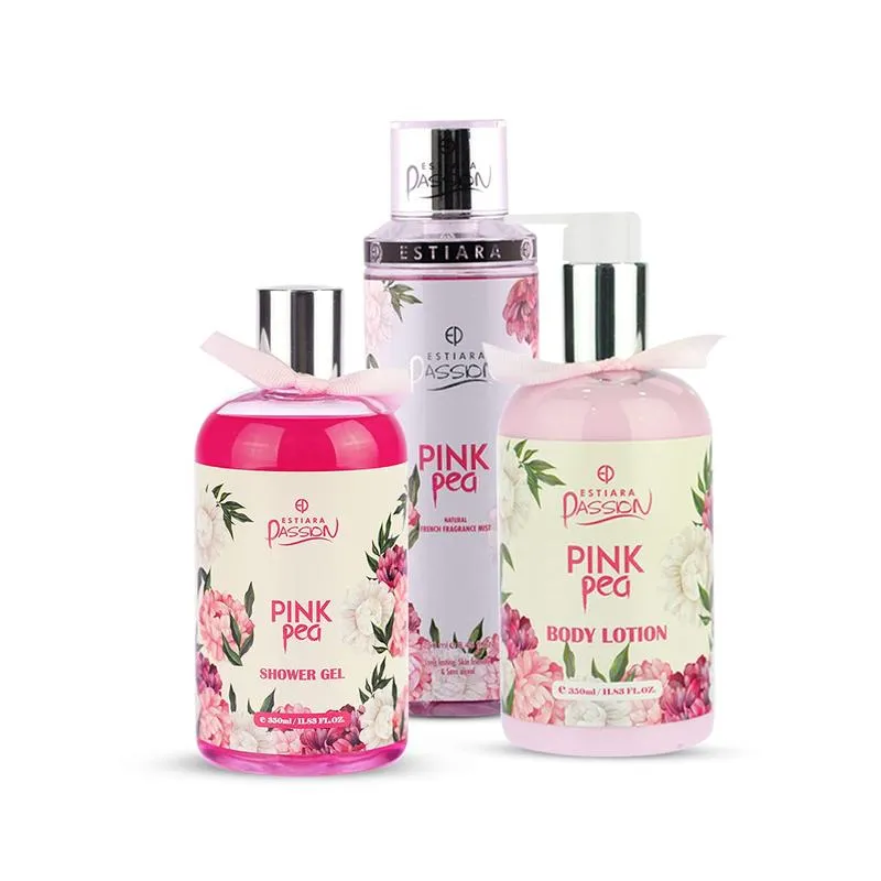 Estiara Passion Pink Pea Bath & Body 3Pcs Set