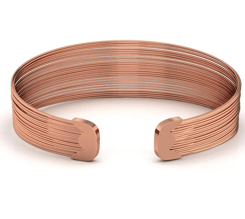 FIERRO Rose Gold Plated Cuff Bangle