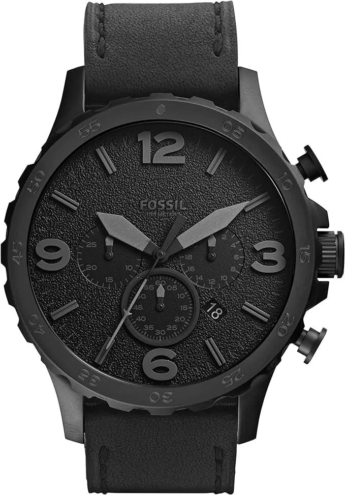 Fossil Mens Nate Stainless Steel Quartz Chronograph Watch
