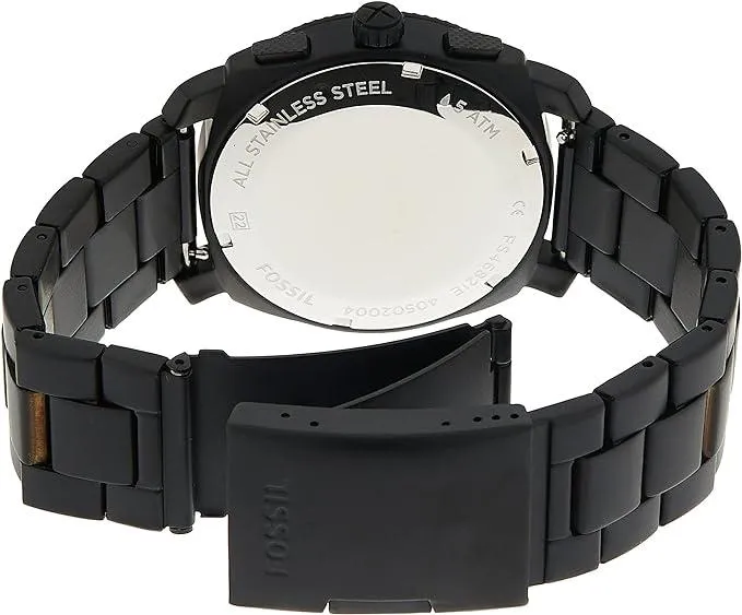Fossil Mens Quartz Watch Chronograph Display And Stainless Steel Strap Fs4682Ie