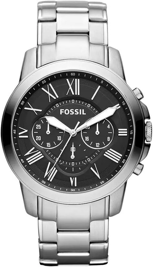 Fossil Mens Quartz Watch Chronograph Display and Stainless Steel Strap FS4736
