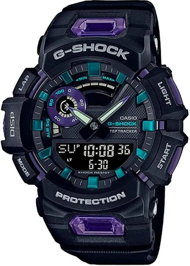 G-shock Sports WATCH,Smartphone Link, Men Analog Digital,Black Dial,Resin Band GBA-900-1A6DR, multi, strap