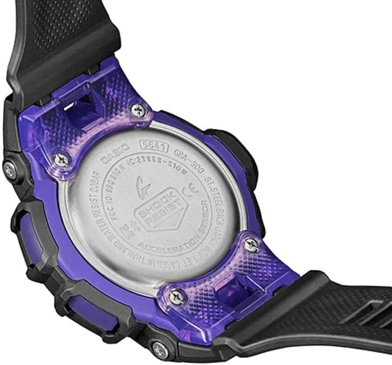 G-shock Sports WATCH,Smartphone Link, Men Analog Digital,Black Dial,Resin Band GBA-900-1A6DR, multi, strap