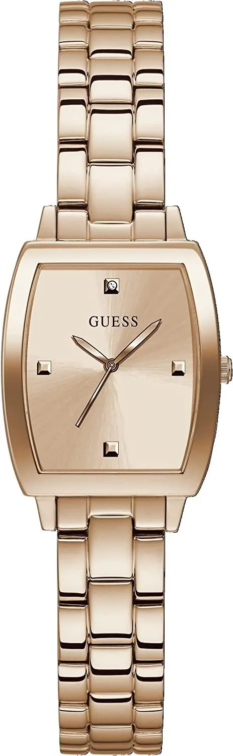 GUESS Ladies Dress Tonneau Diamond 24mm Watch, Rose-Gold Tone, one