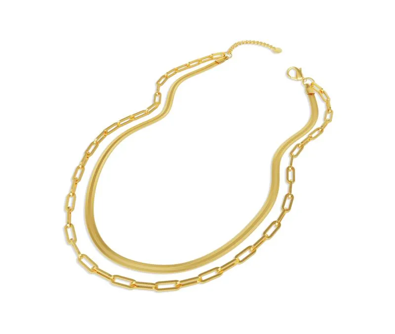 Gold Plated Double Layered Necklace