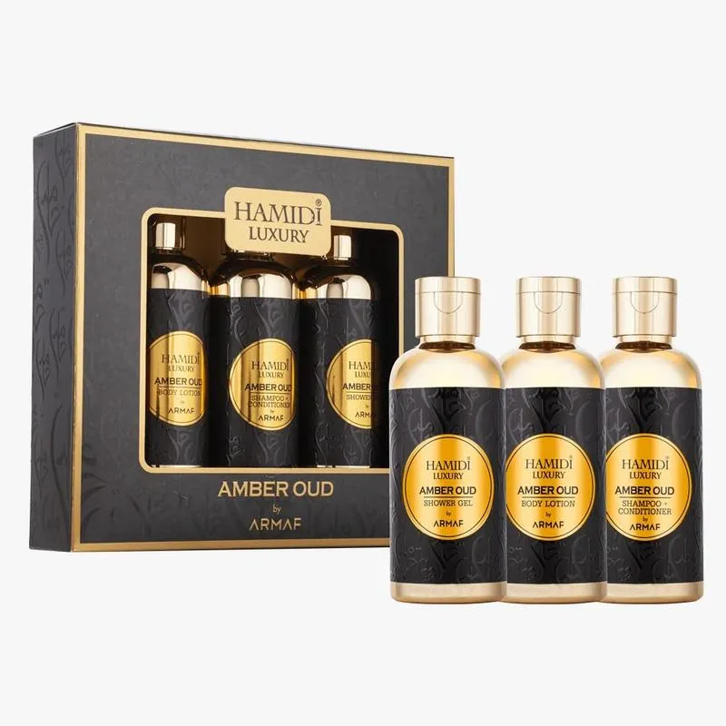 Hamidi Luxury Amber Oud by Armaf Daily Care 3Pcs Set