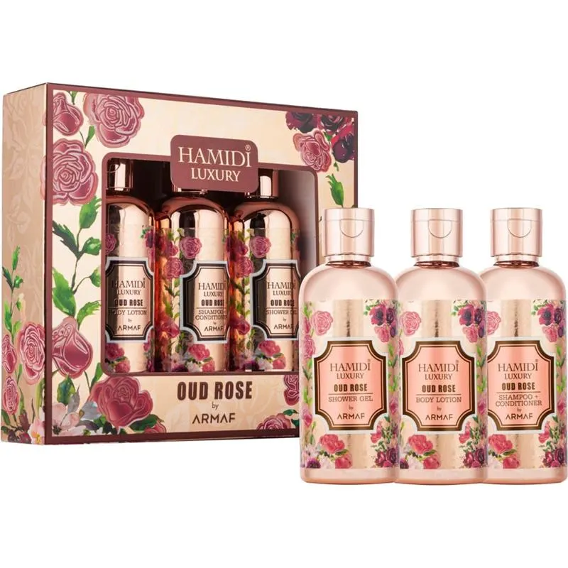 Hamidi Luxury Oud Rose by Armaf Daily Care 3Pcs Set