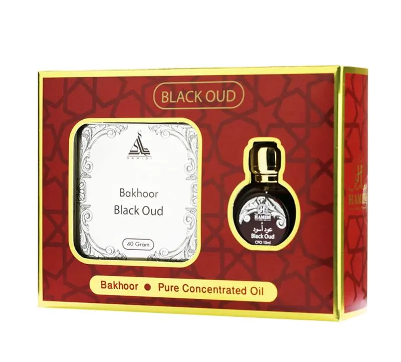 Hamidi Series Red Collection Black Oud 2Pcs Set