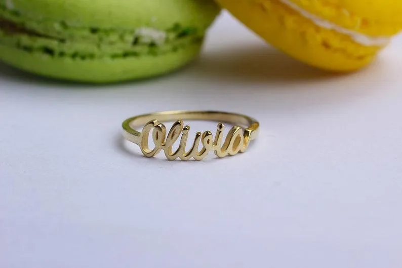 Handwrite Name Ring , Custom Name Ring